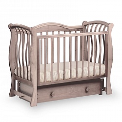 Кровать детская Лель БИ 08.2 Маргаритка маятник поперечный, отбеленный (Лель, LIEL_БИ 08.2_отбеленный) - миниатюра